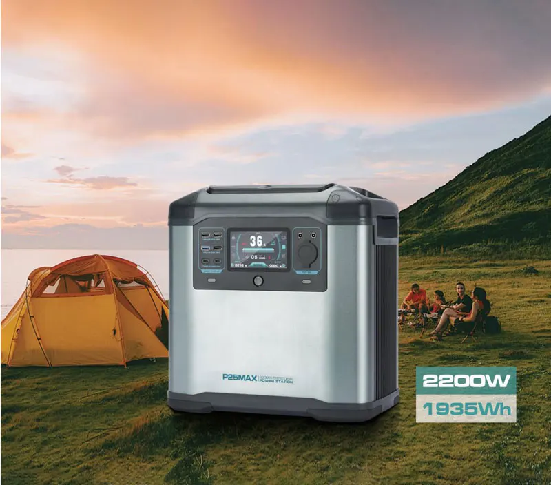 NCM batteries 1Hour High Speed Charge High Efficiency Silent Generator 2200W 1935wh Weak Power Portable Power Station