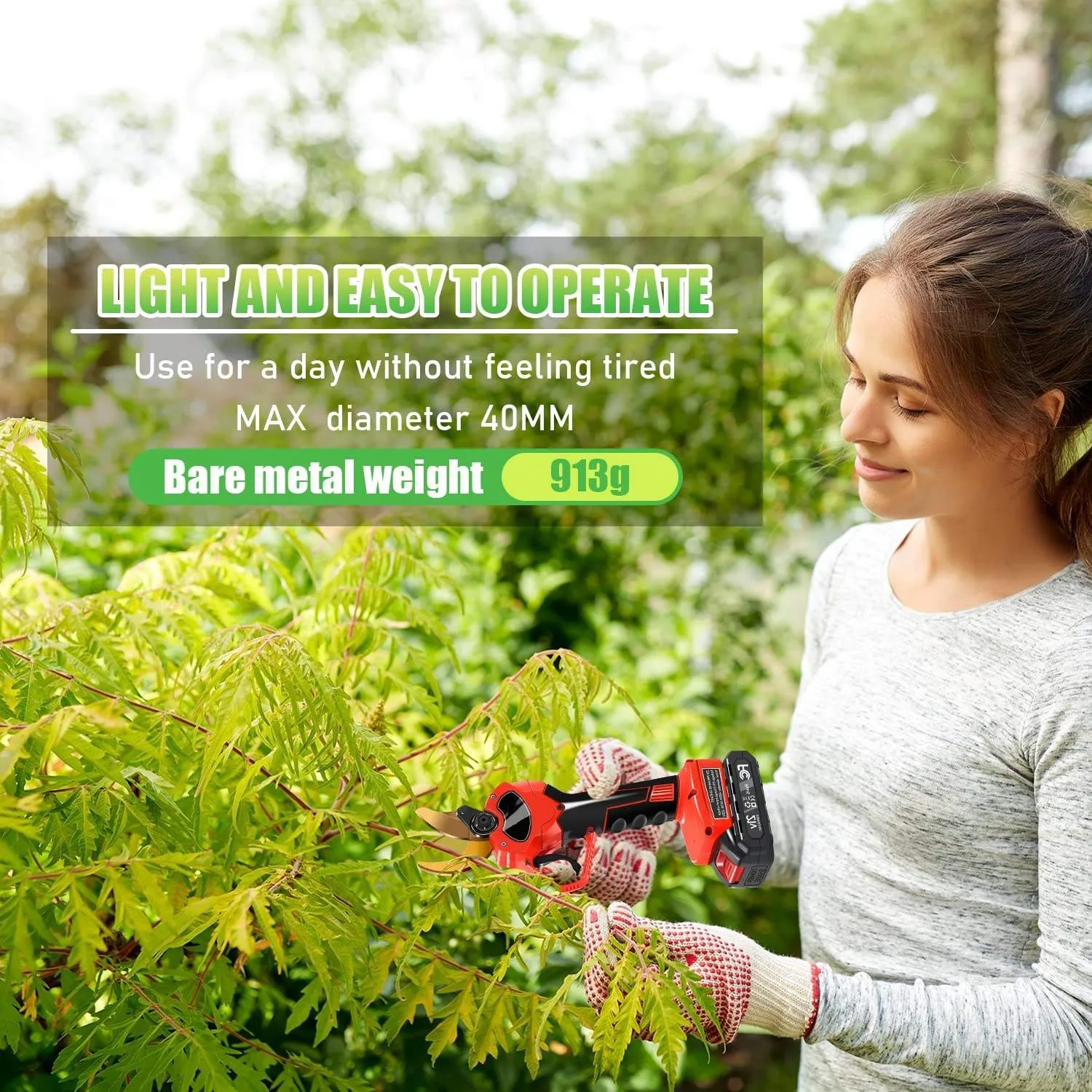 Pruning personalized garden tools cordless 45mm Brushless Electric Secateurs Branch Cutter Power Shears