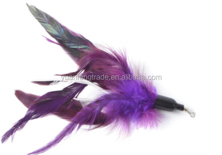Cat teaser wand refill feather different color da bird replacement toy