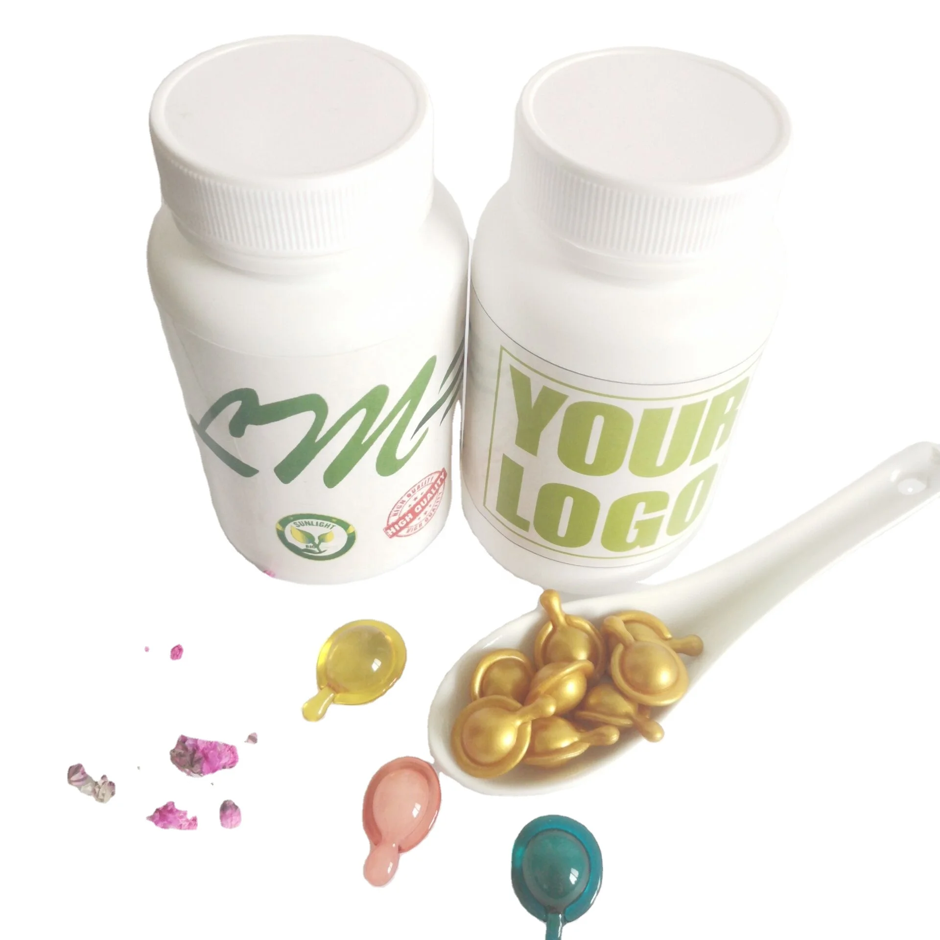 Women Skin Whitening Capsules Sheep Placenta Collagen Hyaluronic Acid Serum Private Label