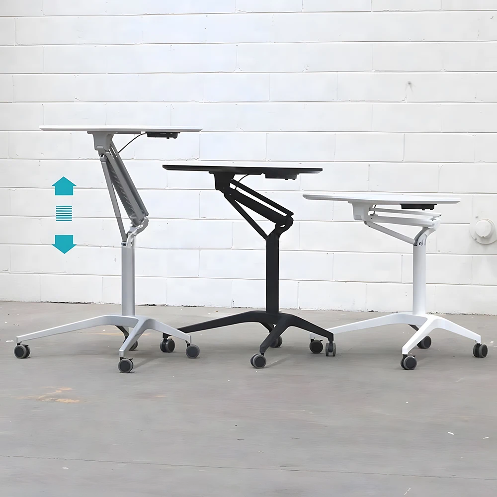Home Office Desk Sit Stand Table Pneumatic Mobile Workstation Height Adjustable Gas Spring Lift Sit Stand Office Desk