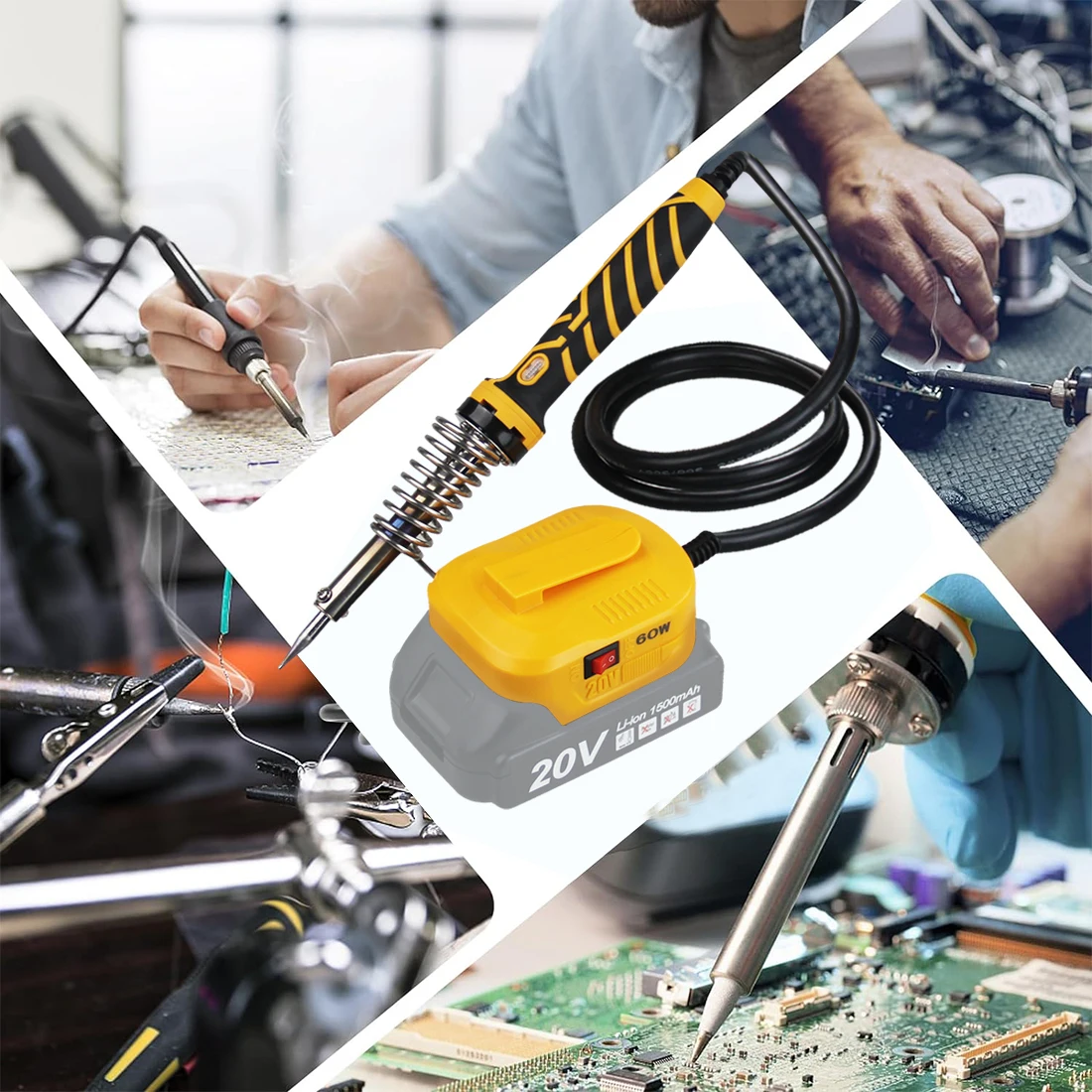 Rechargeable Cordless Soldering Iron Set, Portable Soldering Iron Station Kit Adjustable Temperature with M akita 18V bl battery