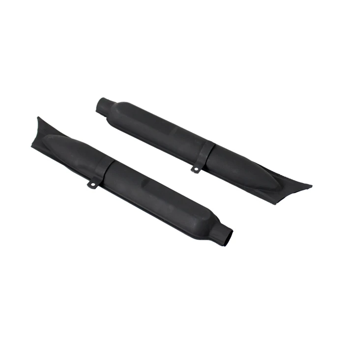 For BMW K750 M1 M72 R71 R12 Dnepr MT12 URAL Exhaust Pipes Silencer 2x Black Motorcycle Fish Tail Exhaust Mufflers