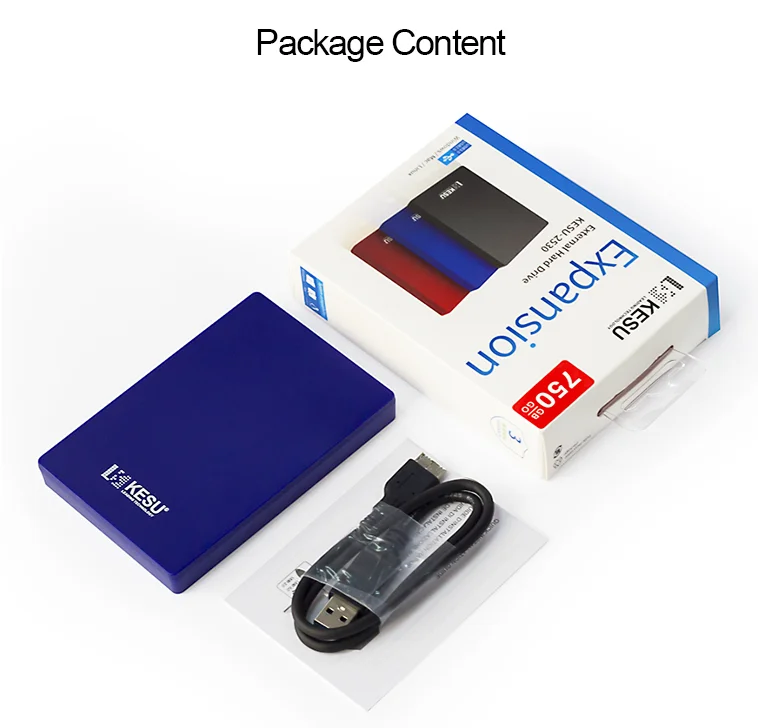 New Design high speed 2.5 inch Portable 2TB Hard Disk 5400RPM USB3.0 External Hard Drive