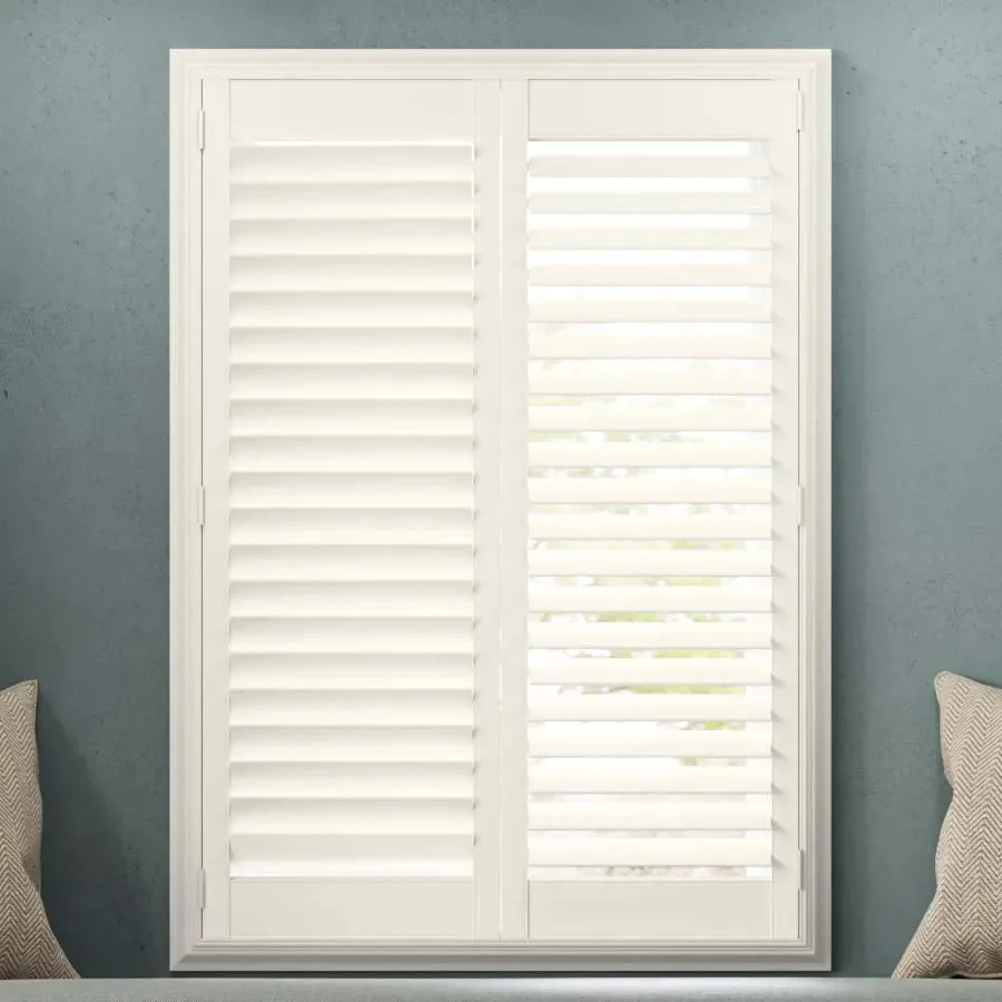 Wholesale Price Adjustable California Wooden Electric Window Plantation Shutters  Style Outdoor Plastic Shutters PVC Shutters