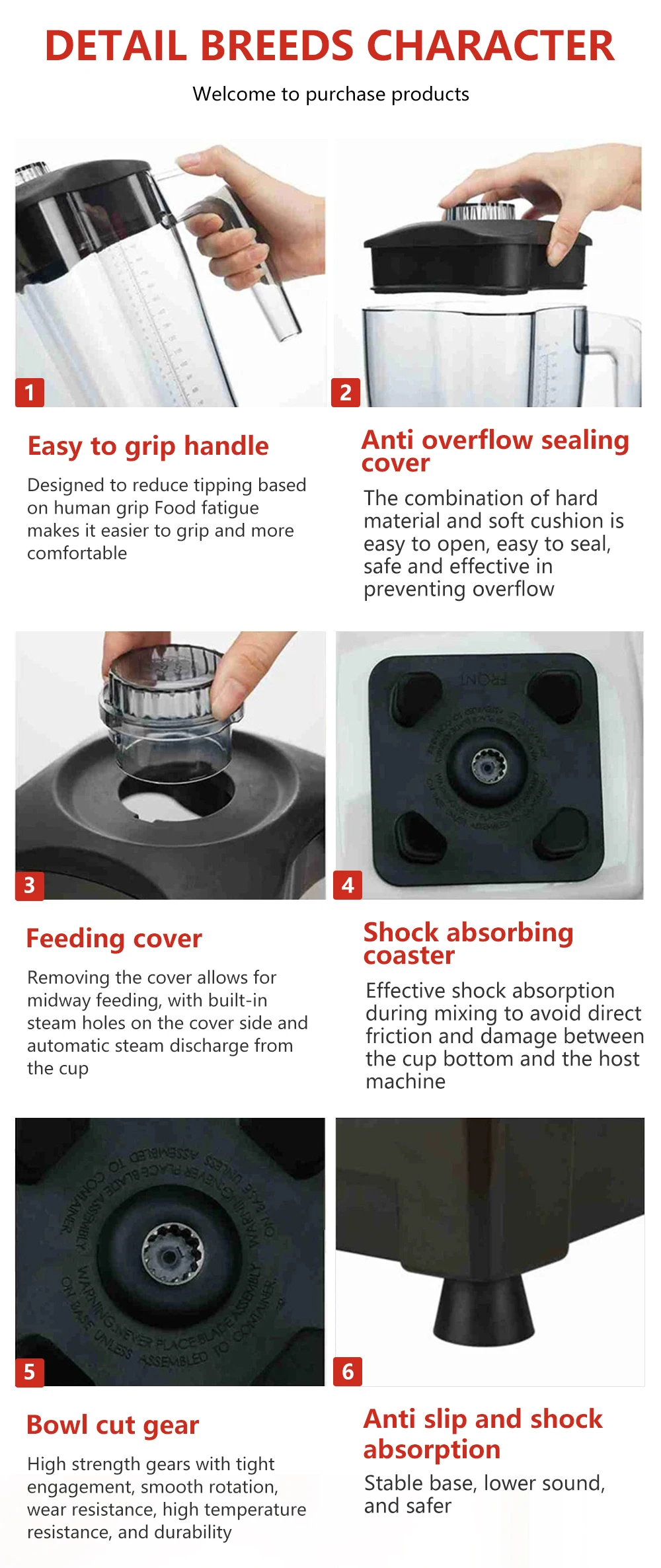 1200W/1500W/1800W Heavy Duty Blender and Juicers Multifunctional Machine Mixer Electric High Speed Smoothie Blenders