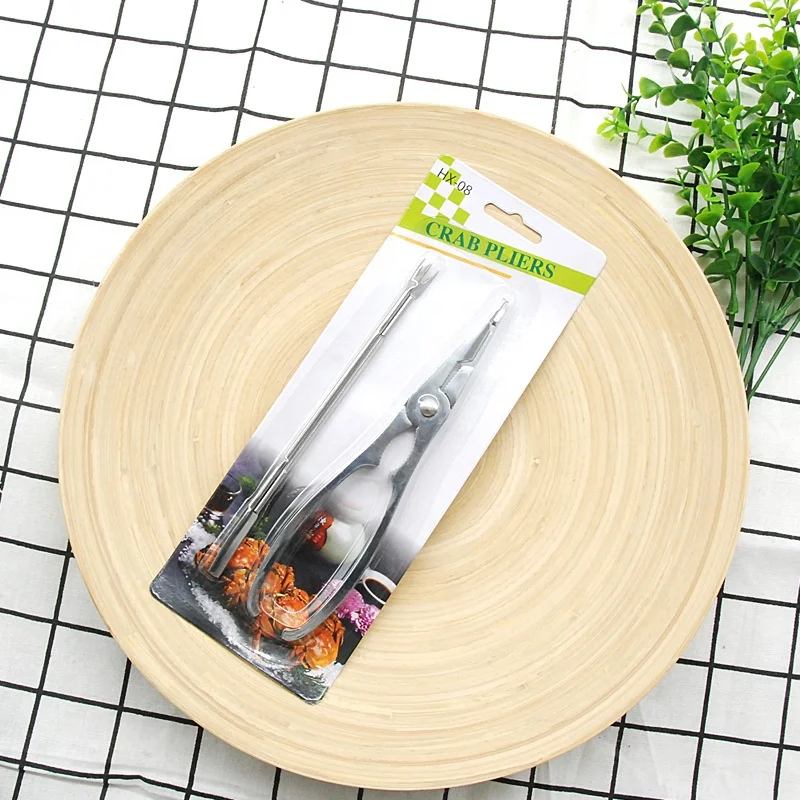 China manufacture stainless steel crab cracker lobster cracker picks forks multifunctional seafood tools set crab eating tool