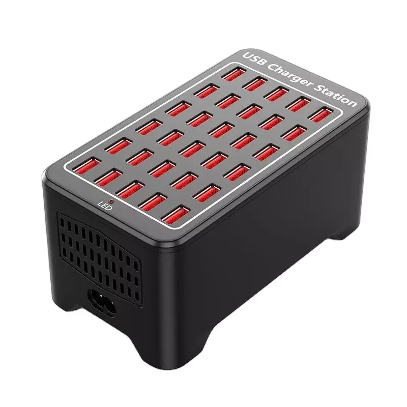 Charging Station for Multiple Devices, 25 Port 150W USB Charging Station, 25-in-1 USB Charging Hub with Smart IC