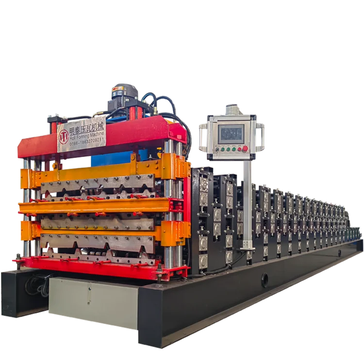 TR4 TR5 TR6 Trapezoidal three-layer metal roofing panel roll forming machine