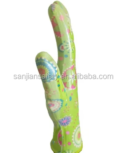 Wholesale Nylon Liner Nitrile Impregnated dipped garden work hand gloves