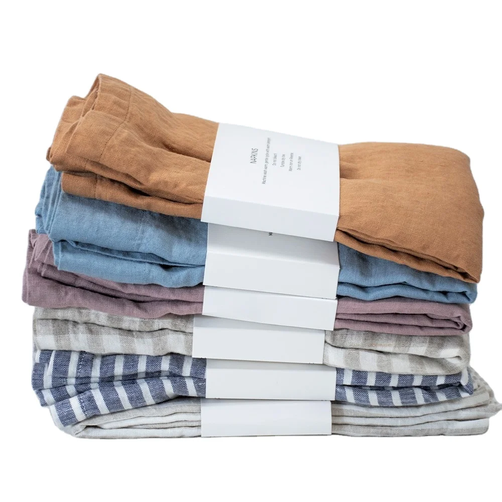 Christmas Wedding Rectangle Dinner Hotel rustic orange brown sage green glod natural pure linen napkins