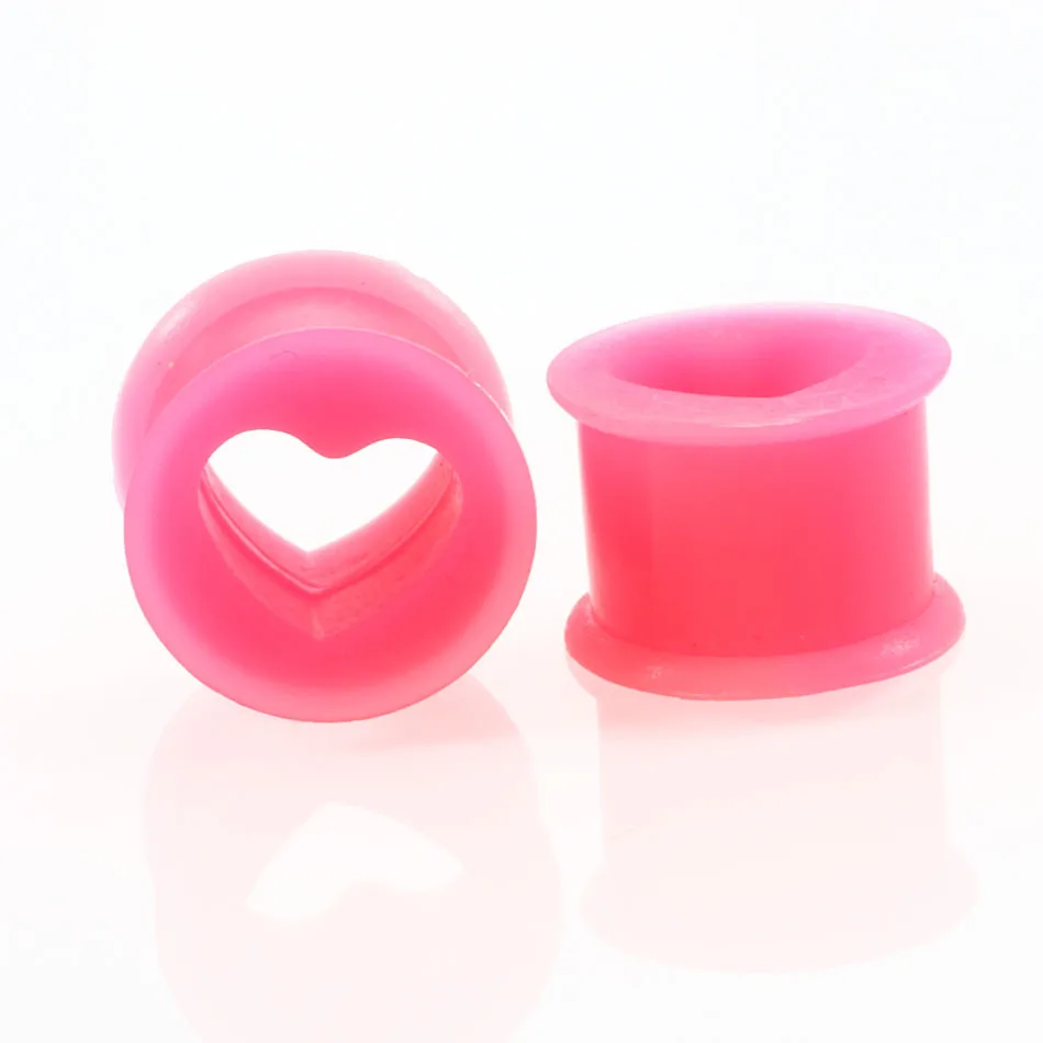 Fj New Heart-shaped Silicone Auricle Earrings Popular Hip Hop Body Piercing Jewelry