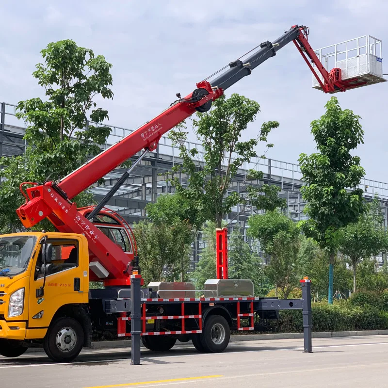 28 meters truck boom lifts articulated truck boom lift lifting machine