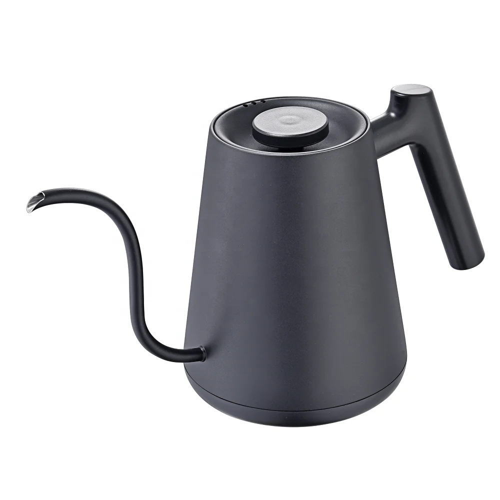 Matte Black  Pour Over Coffee Brewing Tea LCD Panel Precise Digital Electric Gooseneck Kettle With Temperature