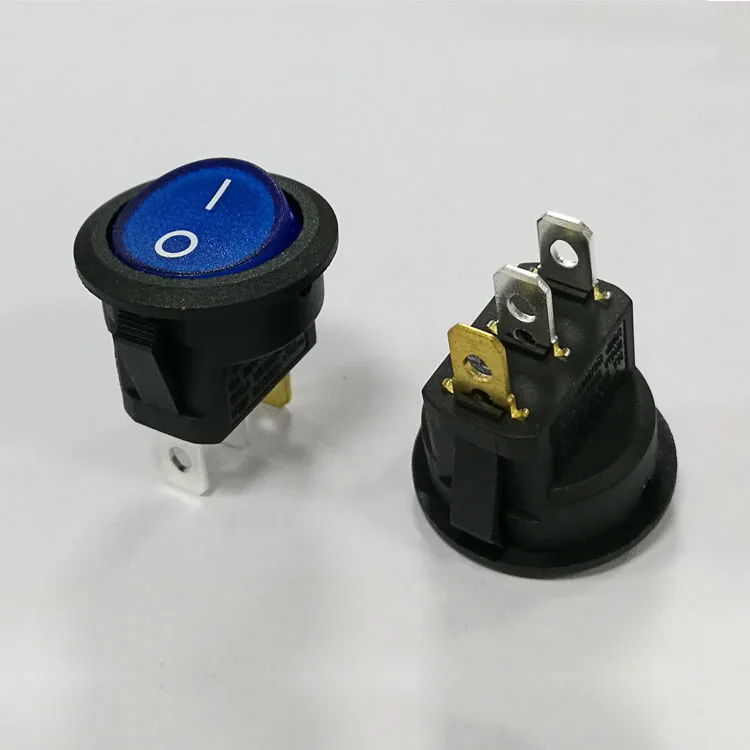 3 way синий круглый 16a 250v t125 r11 с подсветкой кулисный переключатель
