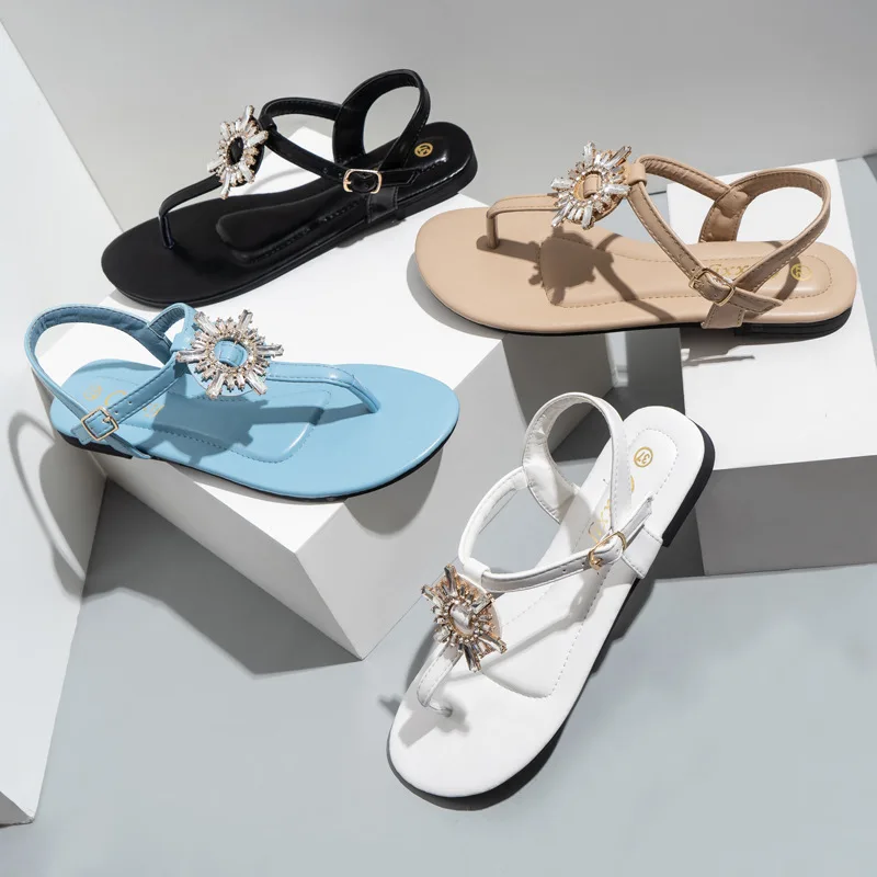 Woman Slipper Slim Flop Women Summer Rhinestone Sublimation Rubber Sandals Luxury Sunflower Womens Logo Flip Flops