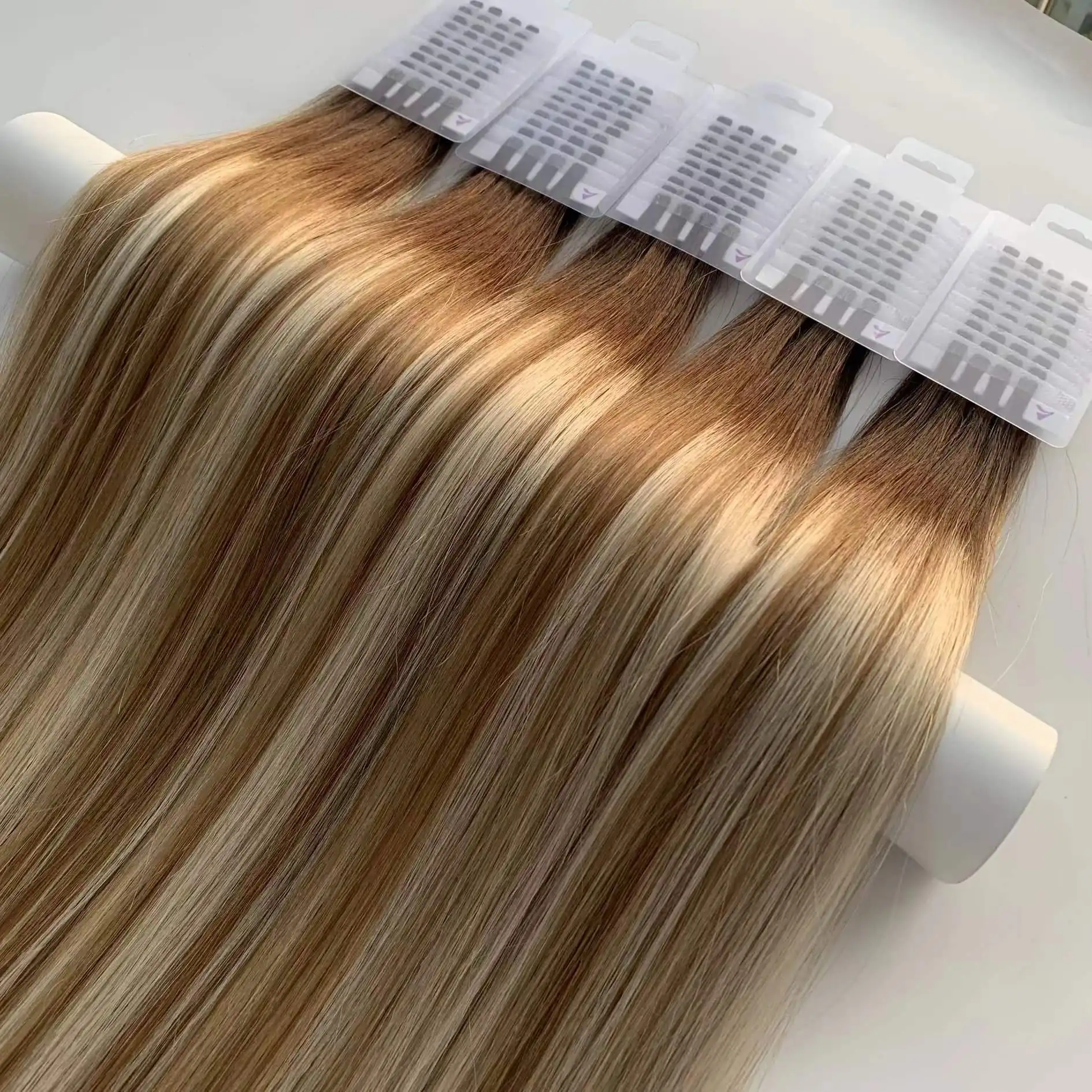 18 20 inch 100g uv glue mega curly human hair wire to wire v-light full hair extension for v light hair extensions machine kit