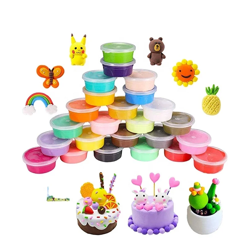 12/24/36 Colors Clay Set Ultra-light Safety DIY Air Dry Clay Modeling Magic with Tools for Children
