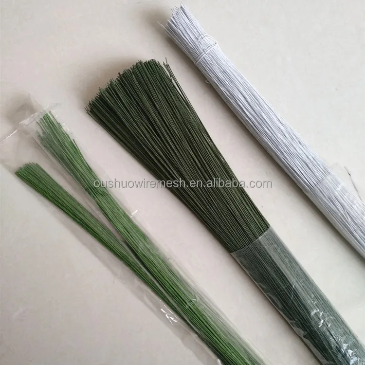 Wholesale customized different size 26 Gauge 36cm 50pcs paper covered florist wire for bakery cake craft and flower making wire