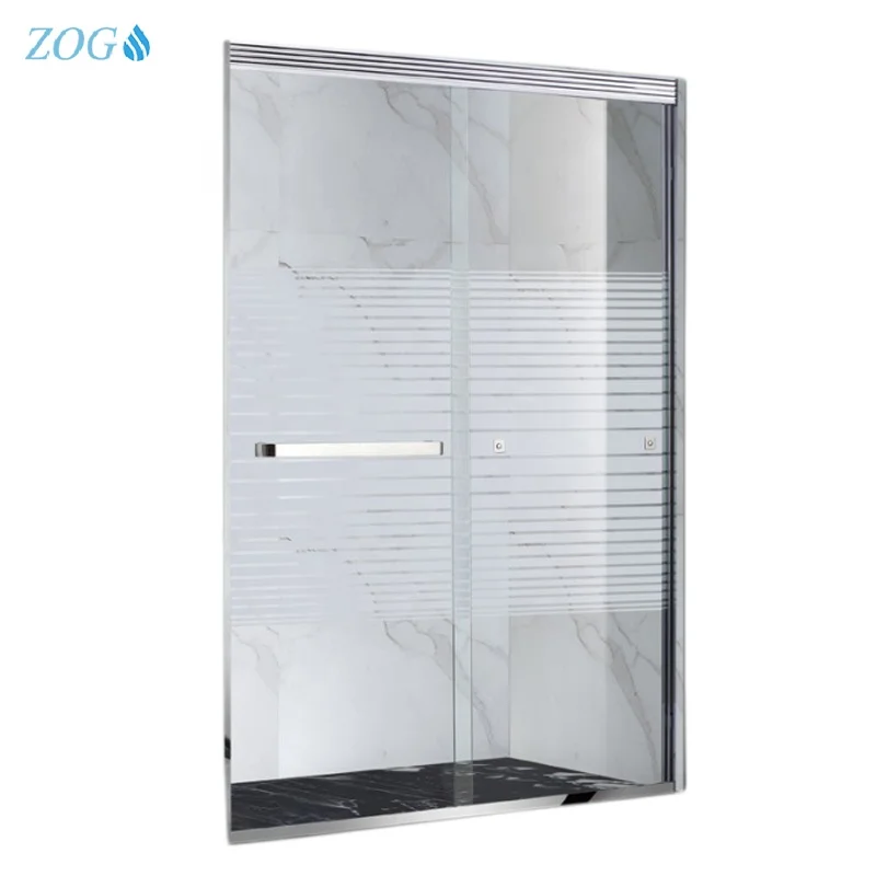 Customized Size Tempered Glass Shower Door with Pattern