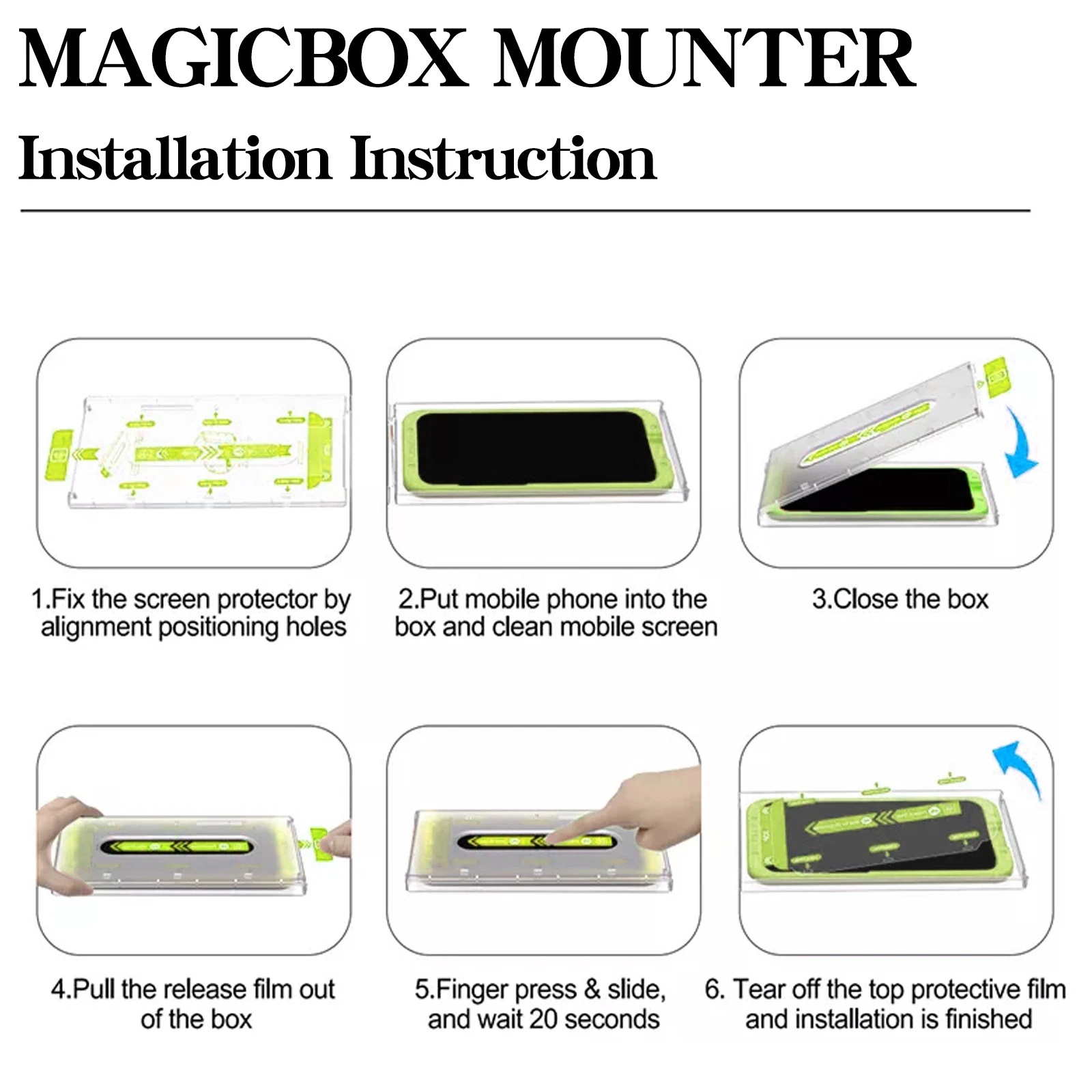 For iPhone 14 Pro max Anti-shock 3D tempered glass installation frame film install privacy screen protector installation kit