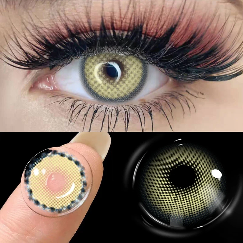 Factory outlet MADE IN KOREA Colored Contact Lenses for Eyes Natural Blue Beauty Eye Puplis Yearly Cosmetic Color Contact Lenses