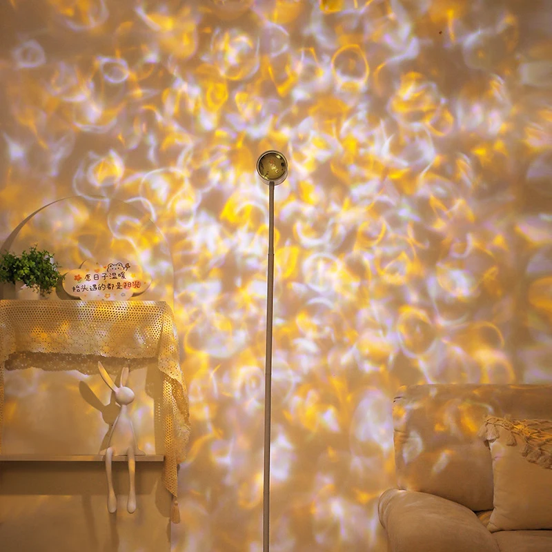 Popular Decorative Home Laser Lighting Table Lamp Kids Dream Rotating Sun Projection Water Ripple Lamp Night Light