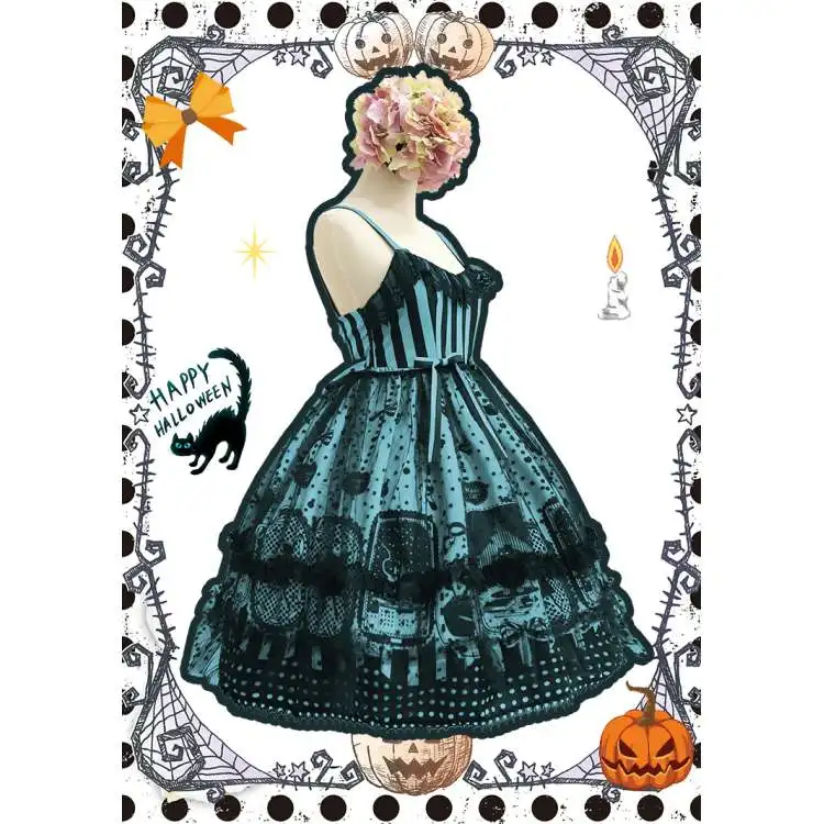 2021 China Gothic Lolita Big Size Bow Collar Pleated Lace Up Goth White Chic Style