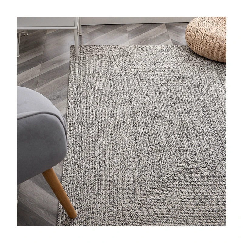PP braided woven outdoor floor rugs mats carpets for patio outdoor furniture