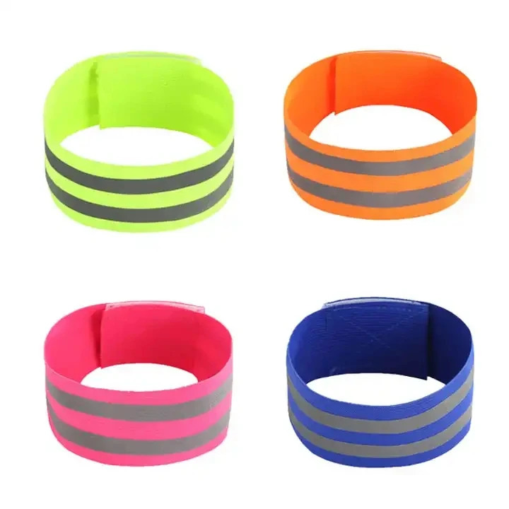 Wholesale High Visibility Safety Reflective Bands Reflector Armbands for Wrist Arm Ankle Leg
