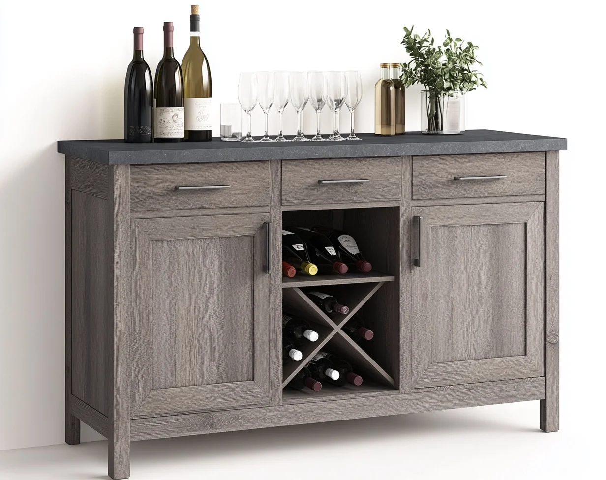 Luxury Home Bar Cabinet Wood Furniture Living Room Wine Cabinet Wine Storage Sideboard