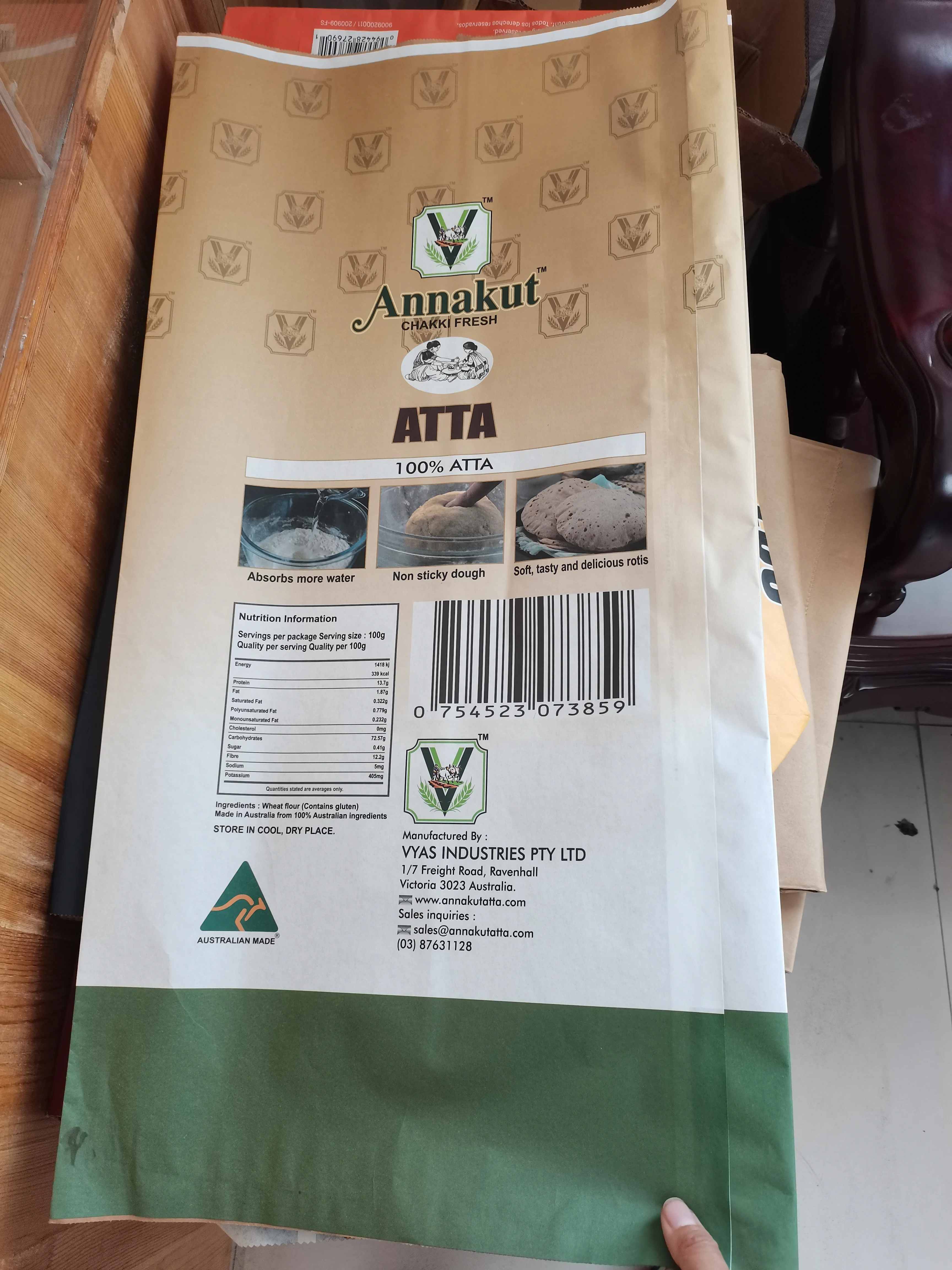 kraft Paper For Flour Milk Rice  Food grain  packaging bags
