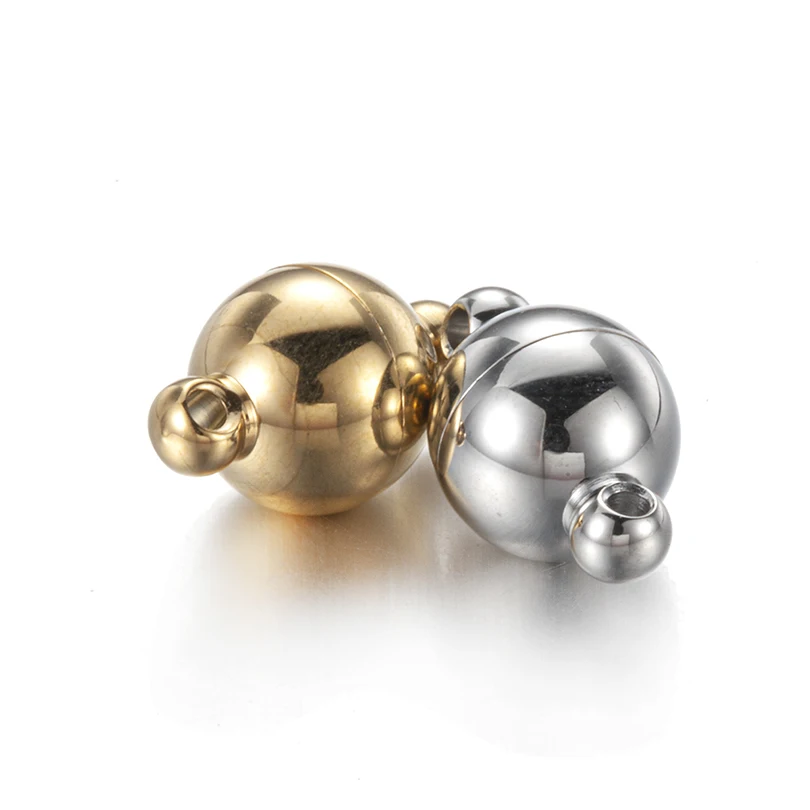 Magnetic Clasps Round Ball Clasp for DIY Necklace Bracelet Jewelry Making Stainless Steel Beads