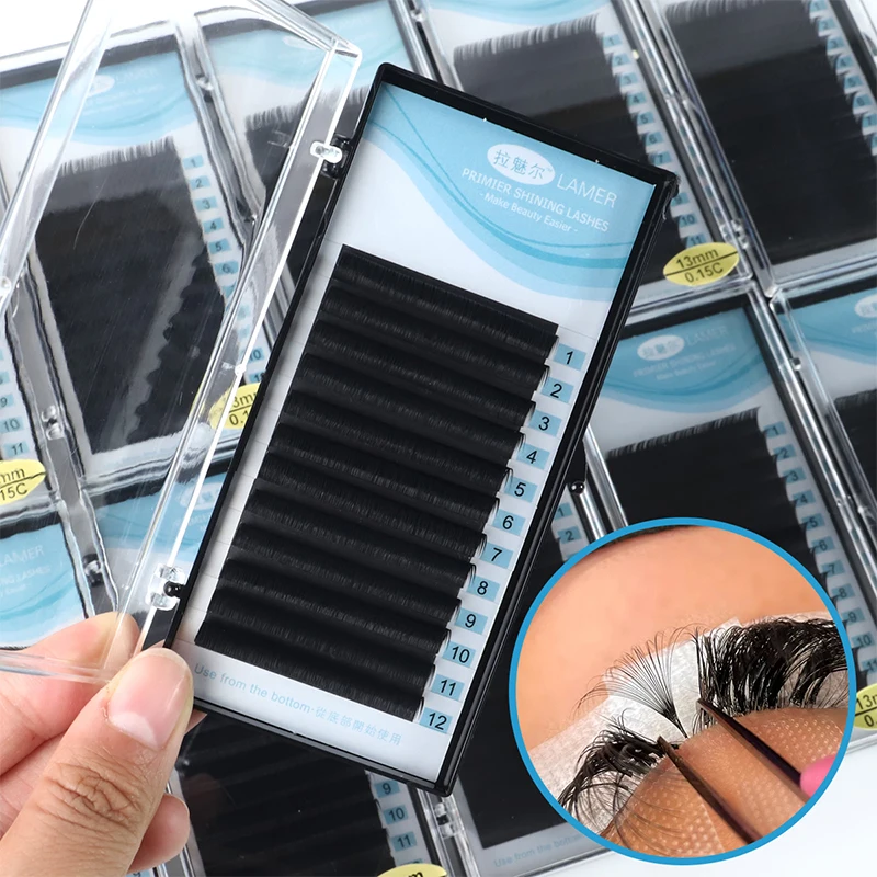 Free Samples Volume Lashes Russian Easy Fan Blooming Lashes Eyelash Extension Eyelashes