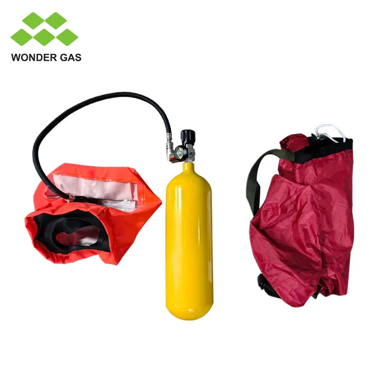 Factory Self-Rescue Fire Escape 3L Steel Cylinder Portable Compressed Air Eebd Firefighting Safety Device  Marine Standard