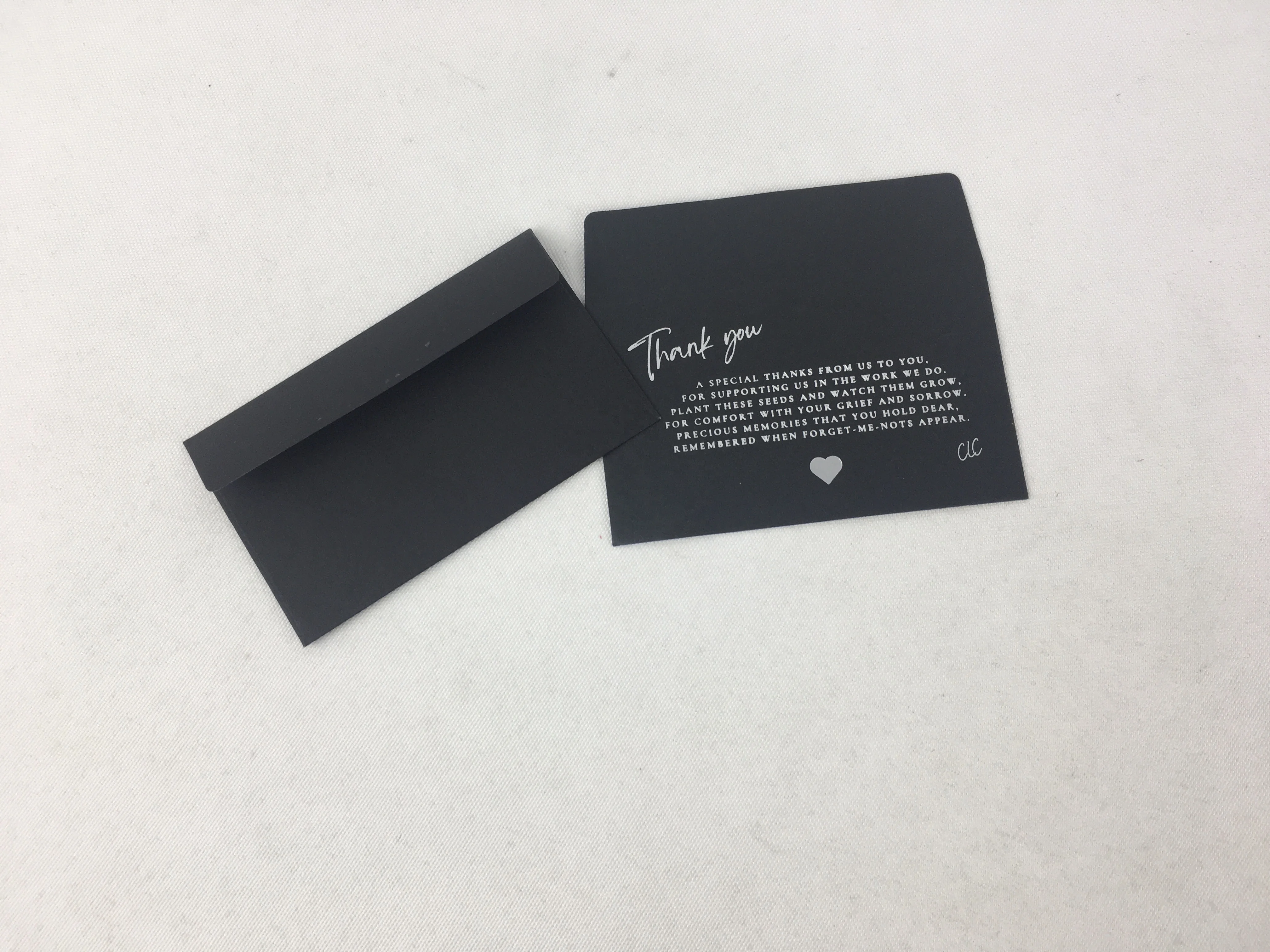 Custom Silver Foil Embossed Self sealing Black Jewelry Coin Envelope Pocket Business Invitation Envelope Black Luxury With Logo