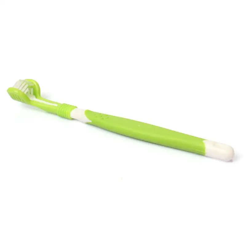 
Factory Cheap Pet Three Heads Toothbrush and Toothpaste Cleaning Pet teeth Pet Grooming Tools 