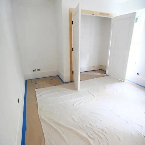 Custom logo printing 8 ft x 5 ft covergrip safety canvas drop cloth