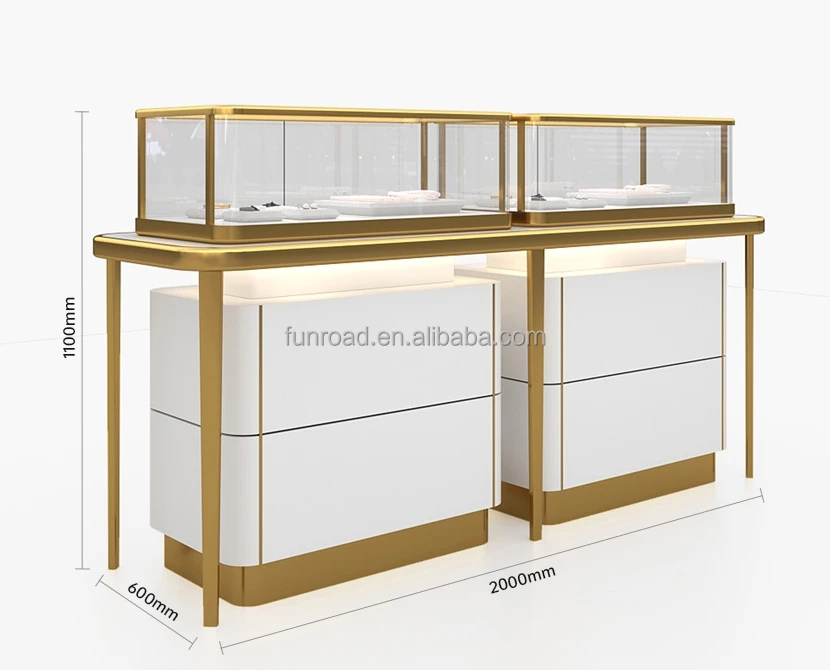 Lishi China Factory Stainless Steel Jewelry Display Cabinets Showcase, Jewelry Showcase Retail Store