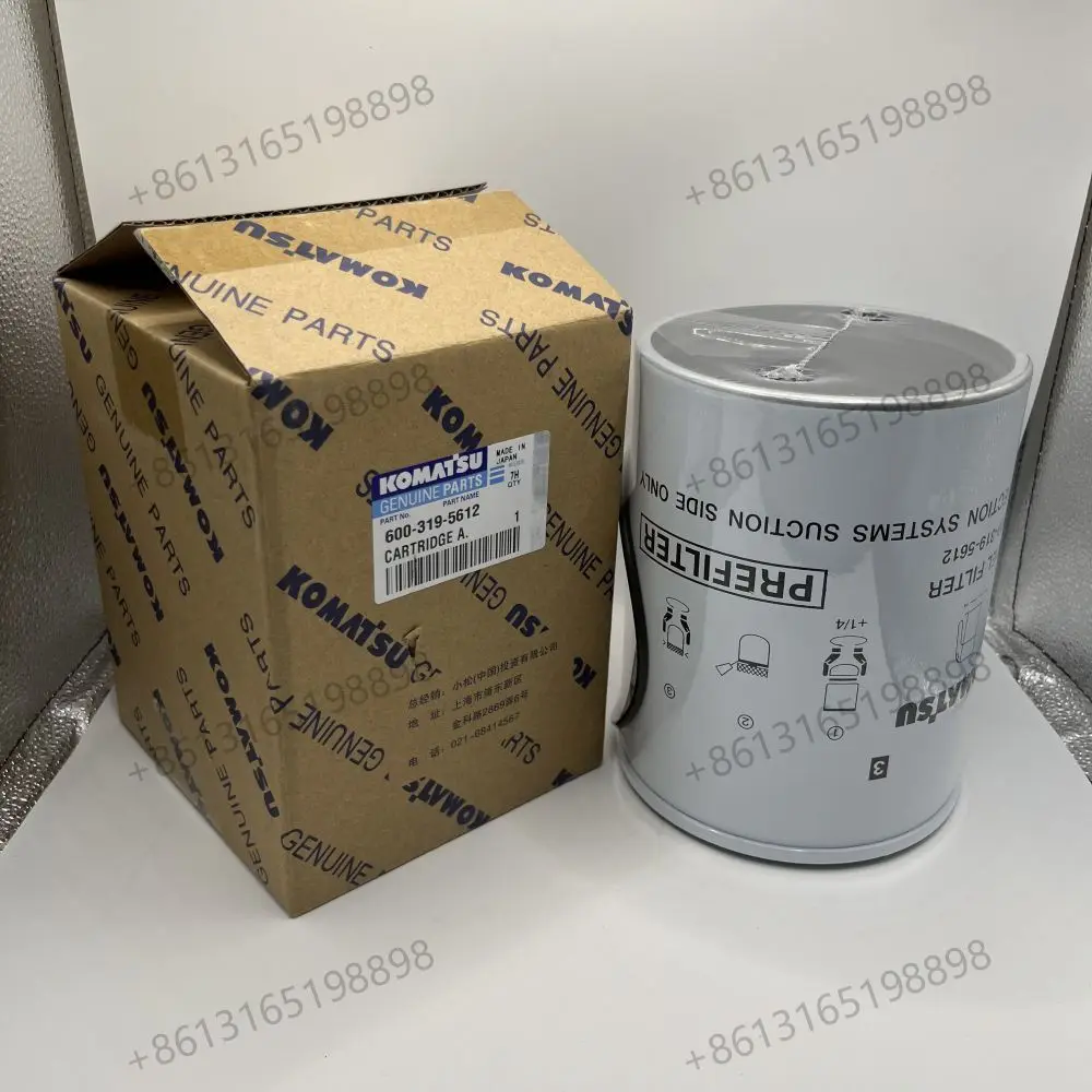 Cartridge fuel water separator filter 600-319-5612 for excavator PC200 PC220 PC300 PC350 PC390 HB205 HB215 bulldozer D85