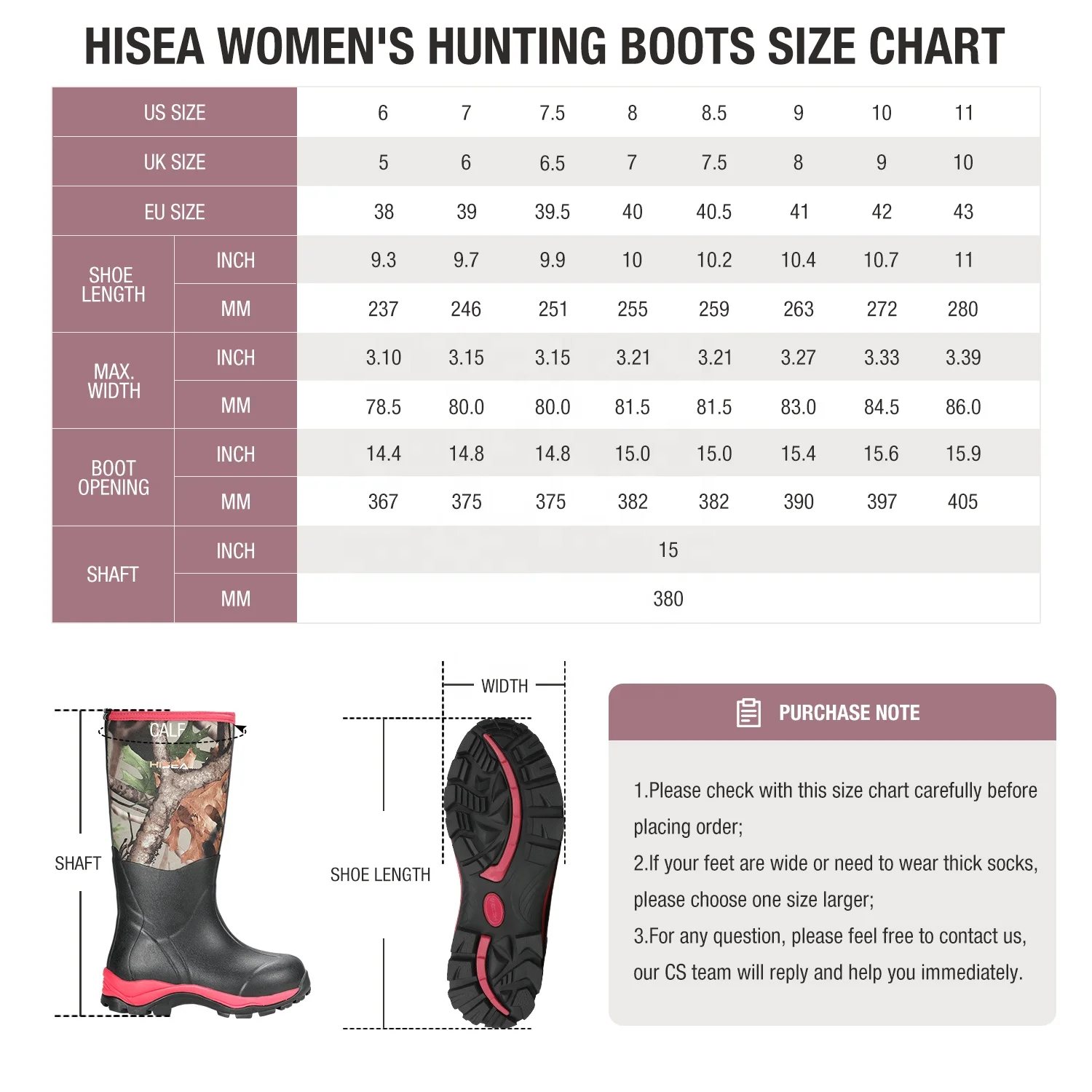 Женские охотничьи ботинки, водонепроницаемые Изолированные резиновые дождевые ботинки, неопреновые уличные ботинки
