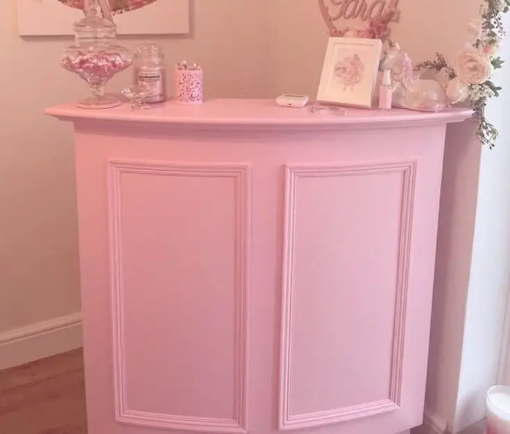 Hair salon equipment small reception desk pink other salon furniture table