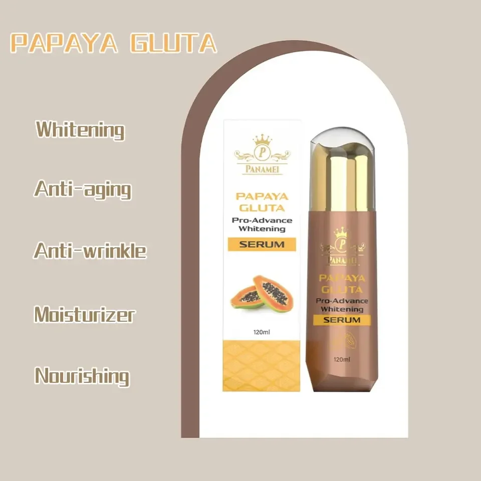 Glutathione Skin Whitening Gluta Papaya Serum Remove Spots Pigmentation skincare beauty serum for half cast skin whitening