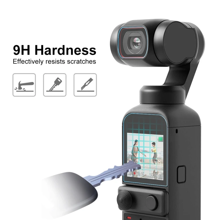 PULUZ 9H 2.5D HD закаленное стекло для защиты объектива + экранная пленка DJI OSMO Pocket 2 Доставка в тот же