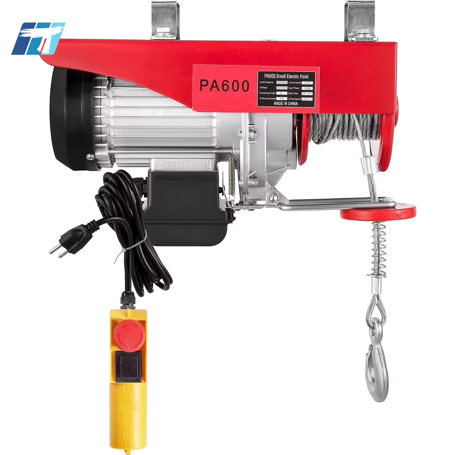 MT aluminum motor housing household miniature 1ton electric rope hoist