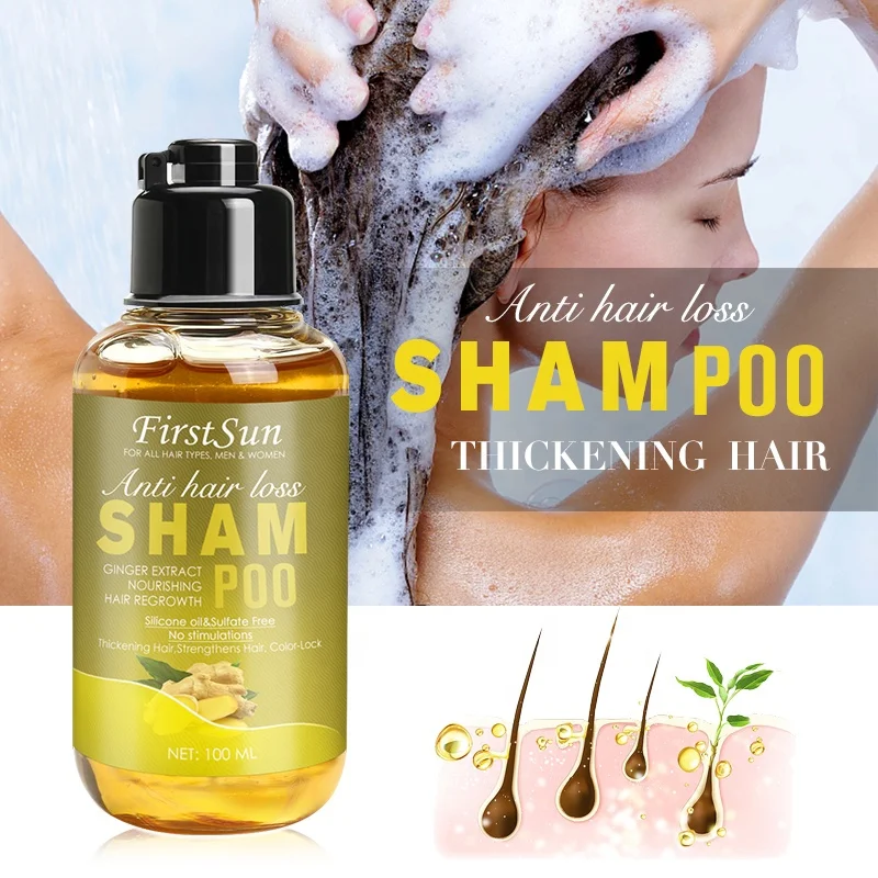 7 Days Ginger Hair Grower Hydrating Shampoo Anti Dandruff Herbal Against Hair Fall Private Label Hair Growth Shampoo