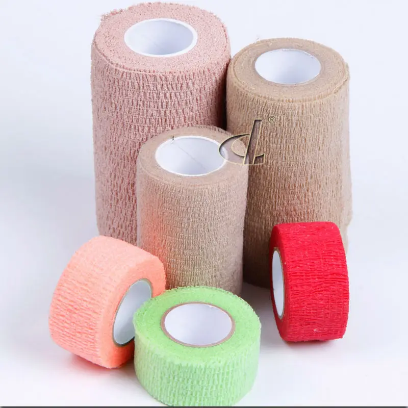 DL Custom Colored Sports Thumb Finger Cotton Self-adhesive Weightlifting Sport Strapping Tape Kinesiology Cohesive Bandage