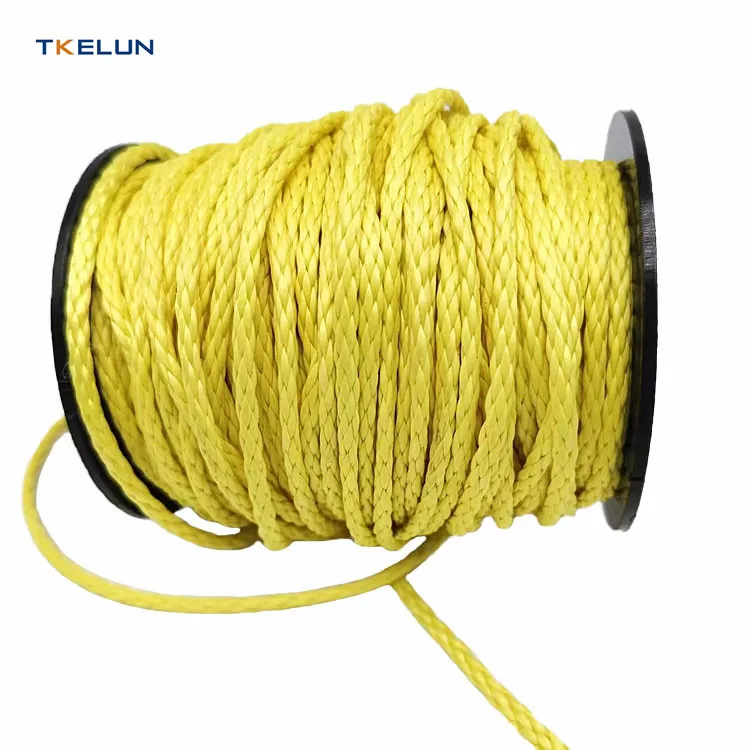 2.8mm 12 Strands High Strength Wear UV Resistance Uhmwpe Ropes With Coating For Splicing