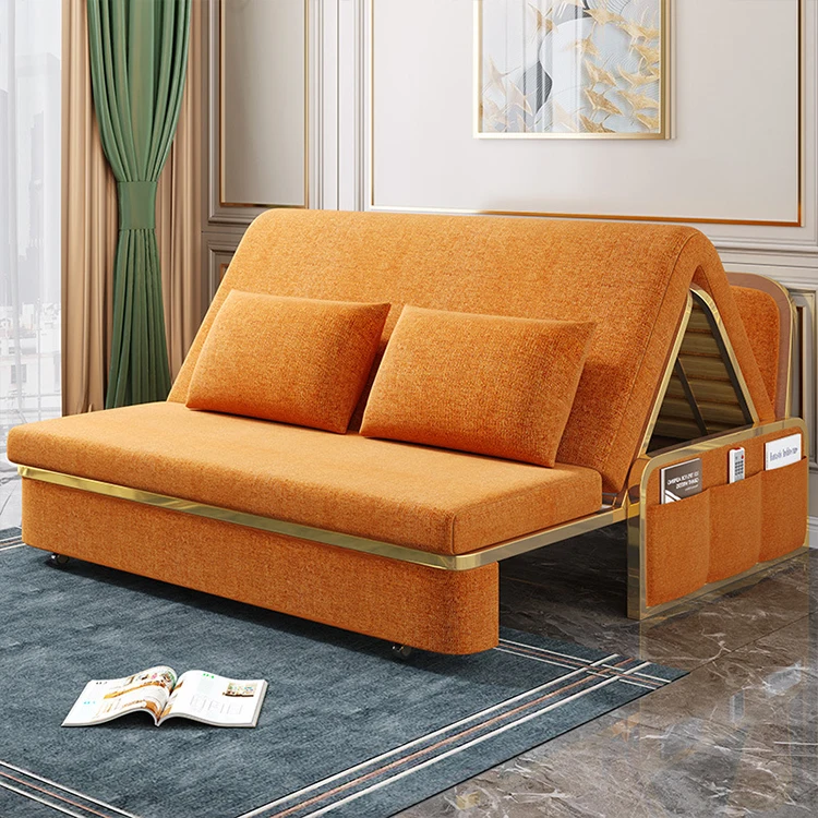 Sofa Bed Furniture Modern Small Apartment Modern Flannel Technology Cloth Folding Sofa Cum Bed