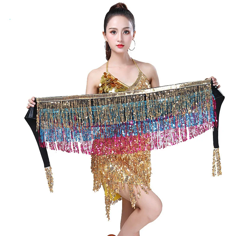 stretch sequin chainette for stage dance wear Latin dance garment decorative   tassel fringe